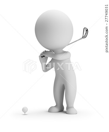 3d small people - golfing 3d small people - golfing 27749031