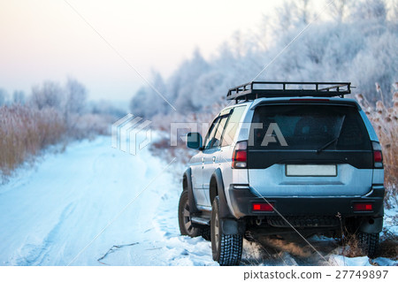 Mitsubishi Pajero Sport on a winrer road Mitsubishi Pajero Sport on a winrer road 27749897