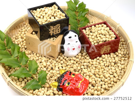 Soybean of roasted Setsubo, three squares, demons and blessings 27752512