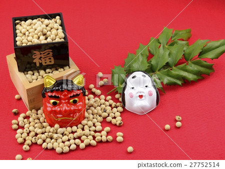 Soybean with roasted soda, two bamboos, ogre and fuku 27752514