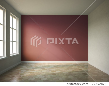 Interior empty room 3D rendering Interior empty room 3D rendering 27752870