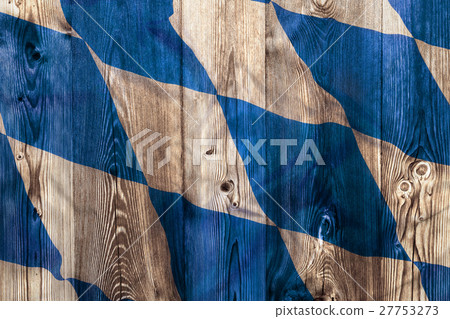 National flag of Bavaria, wooden background 27753273