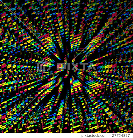 3d illustration of musical notes 27754857