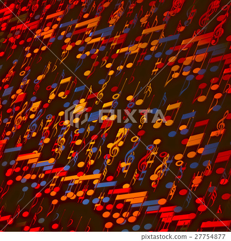 3d illustration of musical notes 3d illustration of musical notes 27754877
