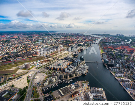 City aerial view over Copenhagen 27755125