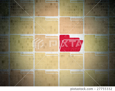 Finance concept: folder icon on Digital Data Paper 27755332