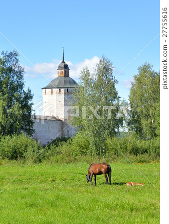 Fortress tower of Kirillo-Belozersky monastery. Fortress tower of Kirillo-Belozersky monastery. 27755616