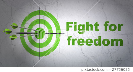 Politics concept: target and Fight For Freedom on Politics concept: target and Fight For Freedom on 27756025