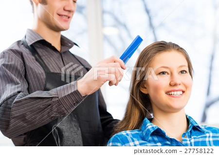 hairdresser and client 27758122