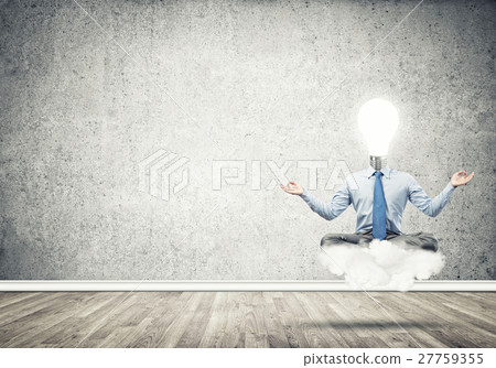 Businessman relaxing and waiting for inspiration Businessman relaxing and waiting for inspiration 27759355