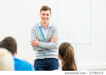 teacher talking with students teacher talking with students 27760172