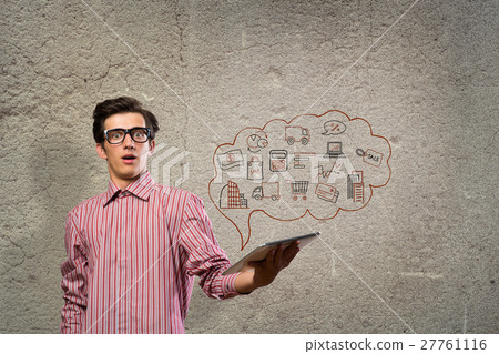 young man with tablet 27761116