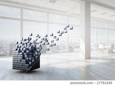 Cube in modern office 27762888