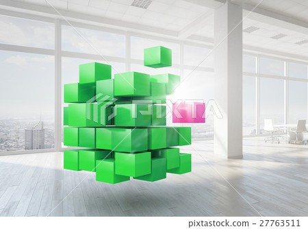 Cube in modern office 27763511