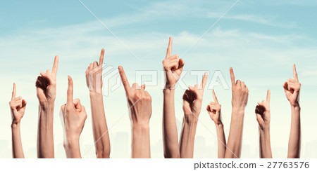 Hands showing gestures Hands showing gestures 27763576