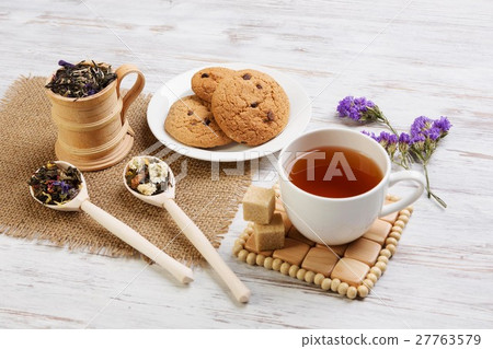 Herbal tea and cookies Herbal tea and cookies 27763579