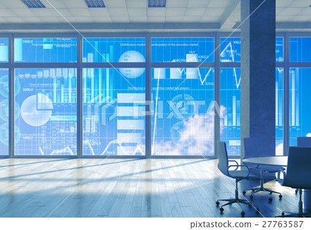 White office interior White office interior 27763587