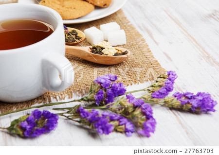Herbal tea and cookies 27763703