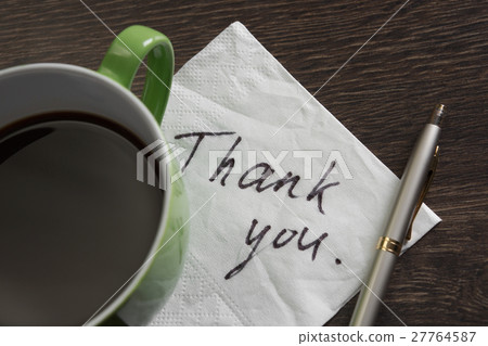 Message written on napkin 27764587