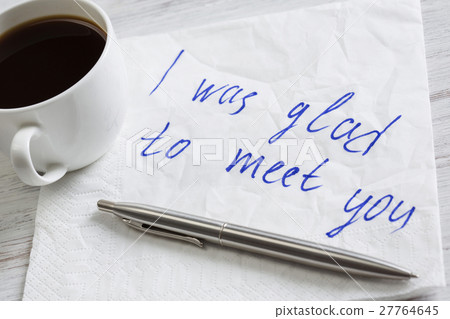 Message written on napkin Message written on napkin 27764645
