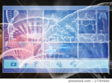 Medicine user interface, 3D rendering 27764880