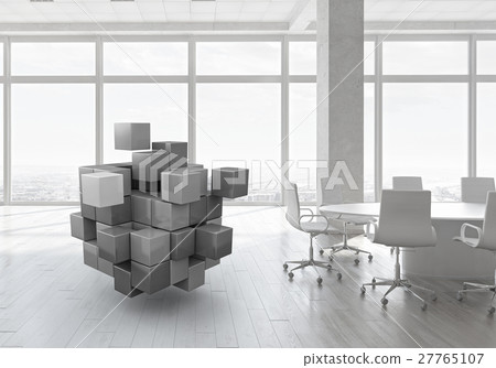 Cube in modern office 27765107