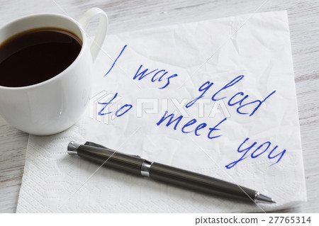 Message written on napkin 27765314