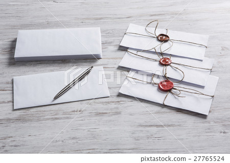 Letters with seal on table Letters with seal on table 27765524