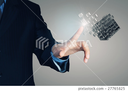 Cube in male hand Cube in male hand 27765825