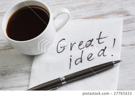 Message written on napkin 27765833