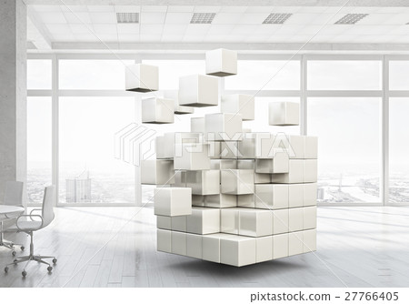 Cube in modern office Cube in modern office 27766405