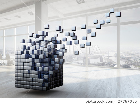 Cube in modern office 27767019
