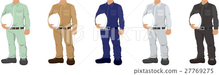 Work clothes 01_ different color set Work clothes 01_ different color set 27769275
