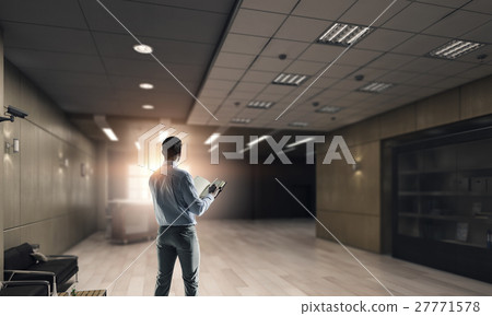 Businessman in modern interior mixed media Businessman in modern interior mixed media 27771578