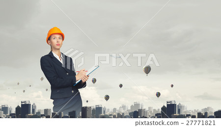 Elegant woman engineer Elegant woman engineer 27771821