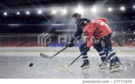 Hockey match at rink mixed media Hockey match at rink mixed media 27771939