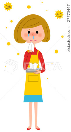 A woman with hay fever apron 27773447