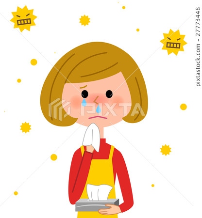 A woman with hay fever apron 27773448