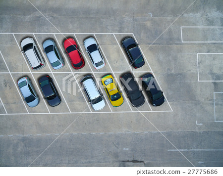 Empty parking lots, aerial view. 27775686