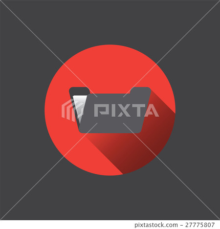 Flat folder icon. Flat folder icon. 27775807