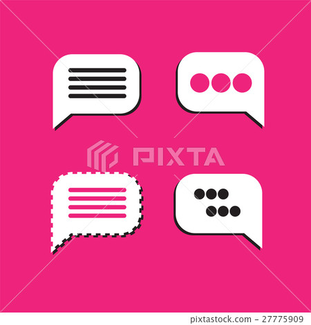 speech bubbles on pink 27775909
