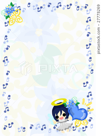 Fashionable note with angel image - Stock Illustration [27778269] - PIXTA