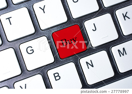 Buy button on white computer keyboard 27778997