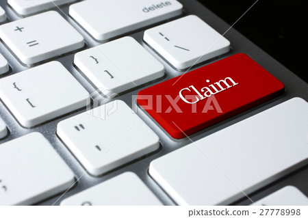 Claim on Red Enter Button on white keyboard 27778998