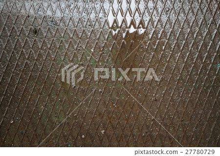 Texture of fluted rusty metal plate Texture of fluted rusty metal plate 27780729