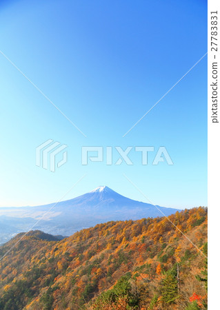 Mt. Fuji and the autumnal leaves three-pass Mt. Fuji and the autumnal leaves three-pass 27783831