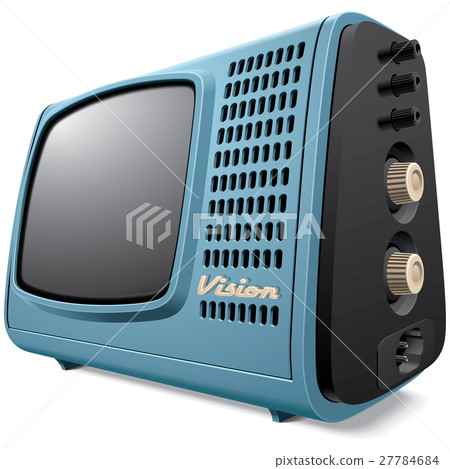 Vintage compact television receiver Vintage compact television receiver 27784684