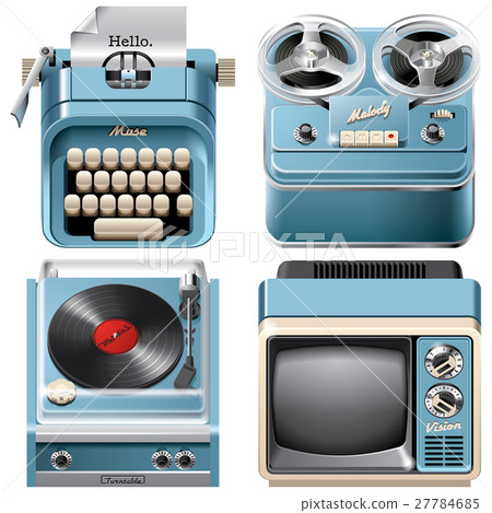 Vintage devices icons 27784685