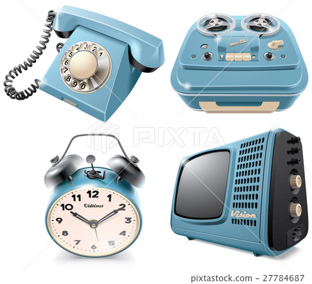 Vintage objects icons Vintage objects icons 27784687