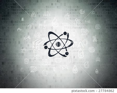 Science concept: Molecule on Digital Data Paper Science concept: Molecule on Digital Data Paper 27784862